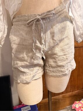 Tommy Bahama Natural Linen Drawstring Shorts